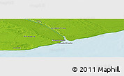 Physical Panoramic Map of the area around 40° 59' 12" S, 62° 49' 30" W