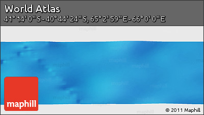 Physical Panoramic Map of the Area around 40° 59' 12" S, 65° 31' 30" E