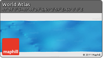 Physical Panoramic Map of the Area around 40° 59' 12" S, 65° 31' 30" E