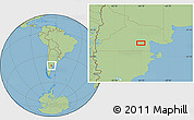 Savanna Style Location Map of the area around 40° 59' 12" S, 66° 13' 29" W