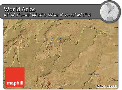 Satellite Map of the Area around 40° 59' 12" S, 66° 13' 29" W