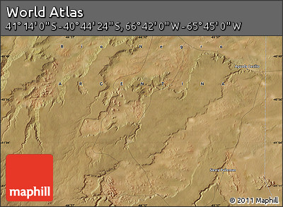 Satellite Map of the Area around 40° 59' 12" S, 66° 13' 29" W