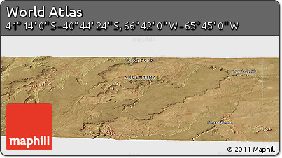 Satellite Panoramic Map of the Area around 40° 59' 12" S, 66° 13' 29" W