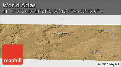 Satellite Panoramic Map of the Area around 40° 59' 12" S, 66° 13' 29" W