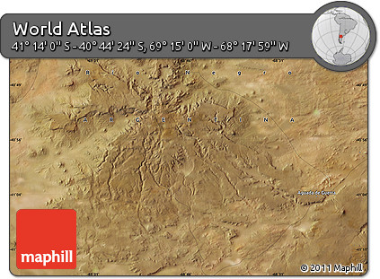 Satellite Map of the Area around 40° 59' 12" S, 68° 46' 30" W