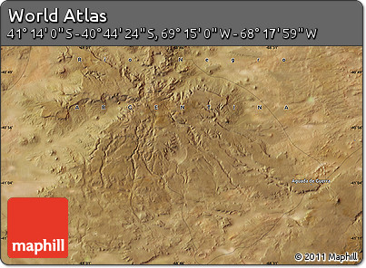 Satellite Map of the Area around 40° 59' 12" S, 68° 46' 30" W