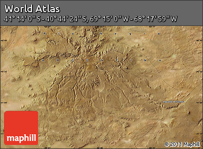 Satellite Map of the Area around 40° 59' 12" S, 68° 46' 30" W