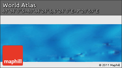 Physical Panoramic Map of the Area around 40° 59' 12" S, 6° 52' 30" E
