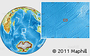 Physical Location Map of the area around 40° 59' 12" S, 73° 10' 30" E