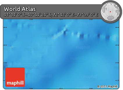 Physical Map of the Area around 40° 59' 12" S, 73° 10' 30" E
