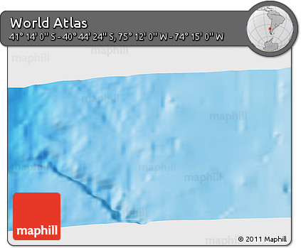 Physical 3D Map of the Area around 40° 59' 12" S, 74° 43' 29" W