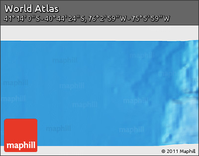 Physical 3D Map of the Area around 40° 59' 12" S, 75° 34' 29" W