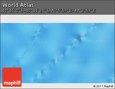 Shaded Relief 3D Map of the Area around 40° 59' 12" S, 76° 34' 29" E