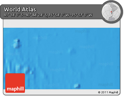 Physical 3D Map of the Area around 40° 59' 12" S, 76° 25' 30" W