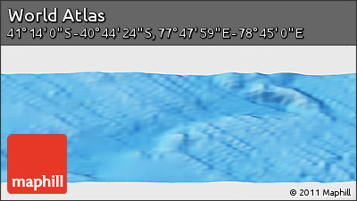 Physical Panoramic Map of the Area around 40° 59' 12" S, 78° 16' 30" E