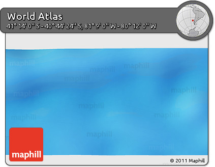 Physical 3D Map of the Area around 40° 59' 12" S, 80° 40' 30" W