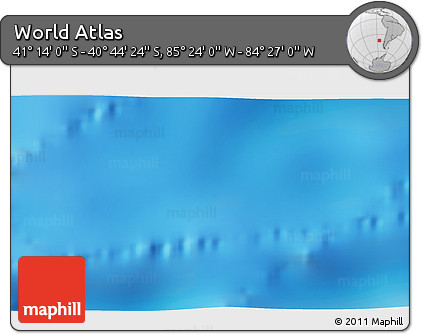 Physical 3D Map of the Area around 40° 59' 12" S, 84° 55' 30" W