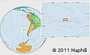 Political Location Map of the area around 40° 59' 12" S, 87° 28' 29" W