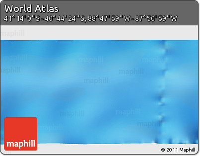 Physical 3D Map of the Area around 40° 59' 12" S, 88° 19' 29" W