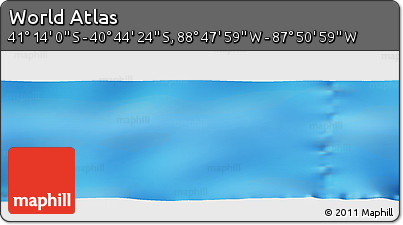 Physical Panoramic Map of the Area around 40° 59' 12" S, 88° 19' 29" W