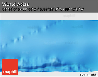 Shaded Relief 3D Map of the Area around 40° 59' 12" S, 89° 10' 30" W