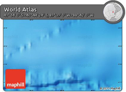 Physical Map of the Area around 40° 59' 12" S, 89° 10' 30" W
