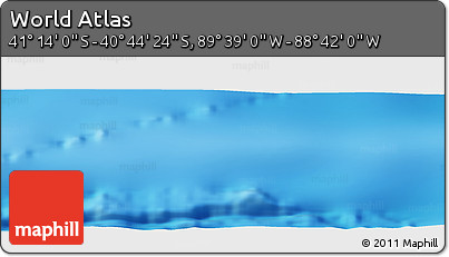 Shaded Relief Panoramic Map of the Area around 40° 59' 12" S, 89° 10' 30" W