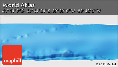 Shaded Relief Panoramic Map of the Area around 40° 59' 12" S, 89° 10' 30" W