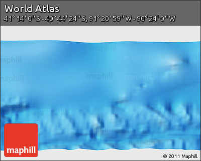 Physical 3D Map of the Area around 40° 59' 12" S, 90° 52' 30" W
