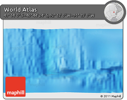 Physical 3D Map of the Area around 40° 59' 12" S, 91° 43' 29" W