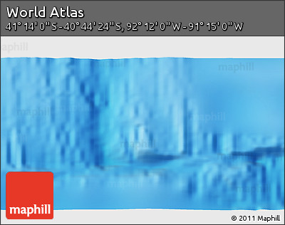 Physical 3D Map of the Area around 40° 59' 12" S, 91° 43' 29" W