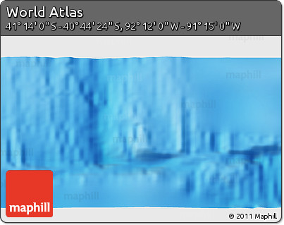 Physical 3D Map of the Area around 40° 59' 12" S, 91° 43' 29" W