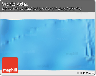 Physical 3D Map of the Area around 40° 59' 12" S, 92° 34' 29" W