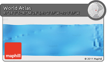 Physical Panoramic Map of the Area around 40° 59' 12" S, 92° 34' 29" W