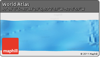 Physical Panoramic Map of the Area around 40° 59' 12" S, 92° 34' 29" W