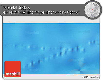 Physical 3D Map of the Area around 40° 59' 12" S, 94° 16' 30" W