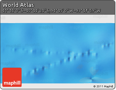 Physical 3D Map of the Area around 40° 59' 12" S, 94° 16' 30" W
