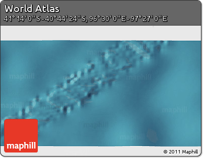 Satellite 3D Map of the Area around 40° 59' 12" S, 96° 58' 29" E