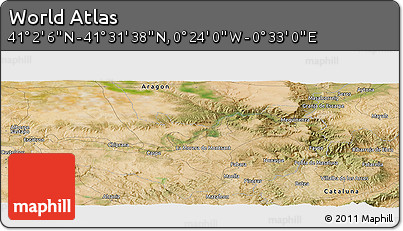 Satellite Panoramic Map of the Area around 41° 16' 52" N, 0° 4' 30" E