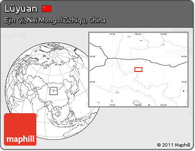 Blank Location Map of Lüyuan