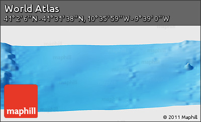 Physical Panoramic Map of the Area around 41° 16' 52" N, 10° 7' 30" W
