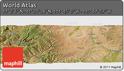 Satellite Panoramic Map of the Area around 41° 16' 52" N, 111° 16' 30" W