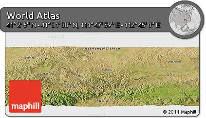 Satellite Panoramic Map of the Area around 41° 16' 52" N, 112° 16' 30" E