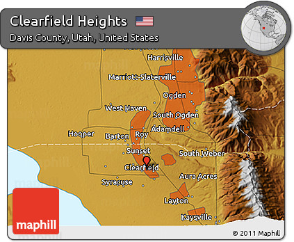 Physical 3D Map of Clearfield Heights