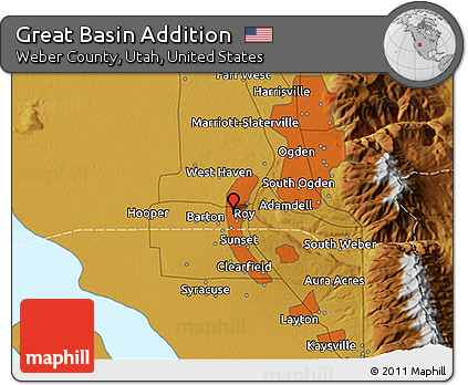 Physical 3D Map of Great Basin Addition