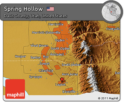 Physical 3D Map of Spring Hollow