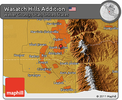Physical 3D Map of Wasatch Hills Addition