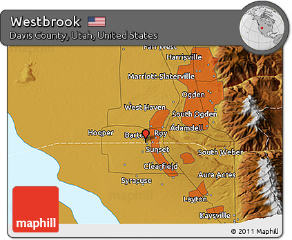 Physical 3D Map of Westbrook