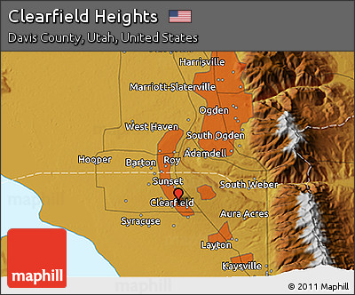 Physical 3D Map of Clearfield Heights