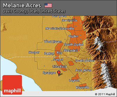 Physical 3D Map of Melanie Acres
